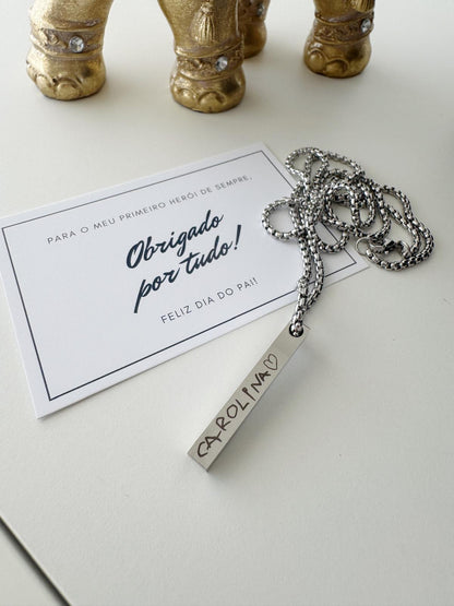 Colar Barra Manuscrito