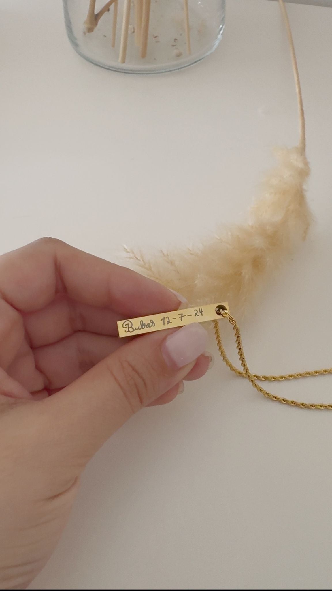 Colar Barra Manuscrito