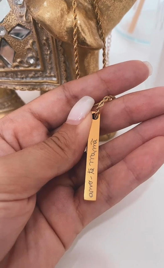 Colar Barra Manuscrito