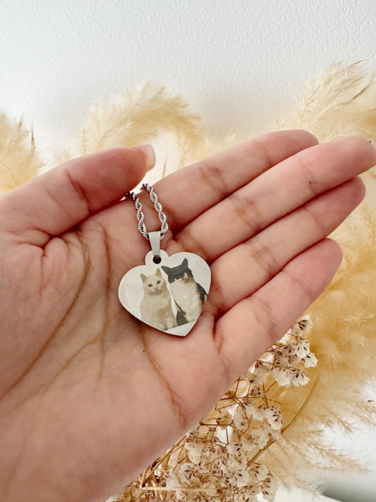 Colar Foto Coração